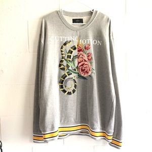 Zara Men’s Sweater With Snake and Flower Embroided